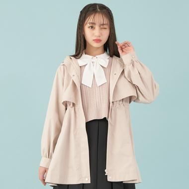 【撥水】長め丈ガーリーマウンテンパーカ