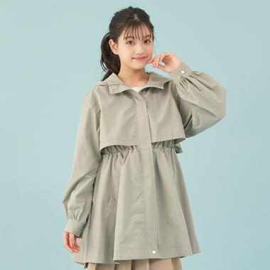 【撥水】長め丈ガーリーマウンテンパーカ