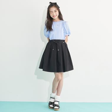 【吸水速乾】タックフレアースカート