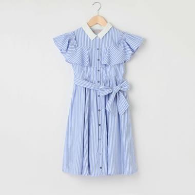 ストライプフレアーワンピース