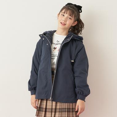 ふわふわフリースパーカつきフリルマウンテンパーカ