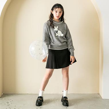 くるみバックルベルト ガーリープリーツスカパン