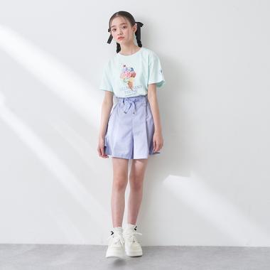 【吸水速乾】ロゴリボンキュロット