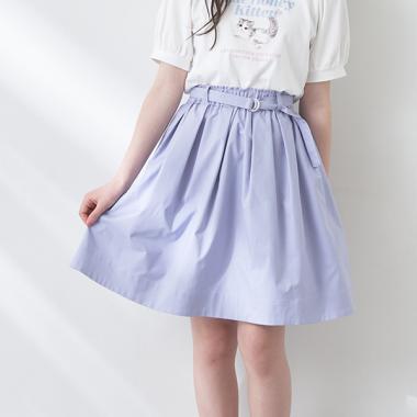 【吸水速乾】Dカンベルトつきギャザースカート