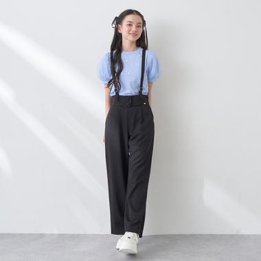 ハイウエストつりつきパンツ