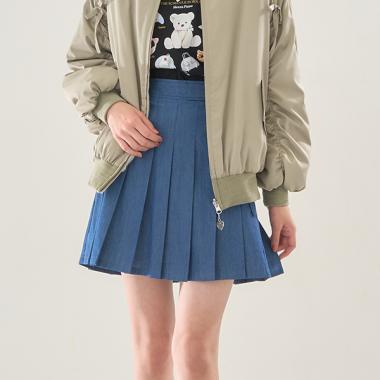 ダブルリボンプリーツスカパン