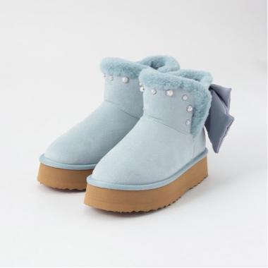 パール×りぼんムートン風ブーツ