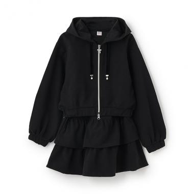 リボンジャカードZIPパーカ×スカパンセットアップ