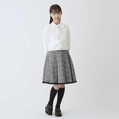 タックフレアチェックスカート