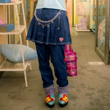 復刻♪ ウォレットチェーン付きスカート＆パンツセット