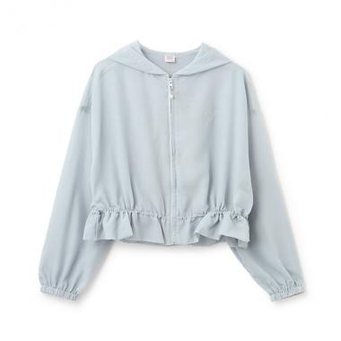 【接触冷感・UVカット】シアーショートパーカ