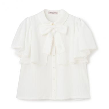 ケープフリルブラウス