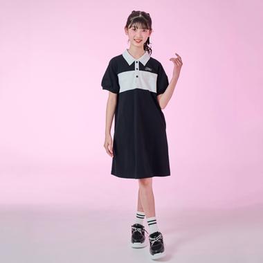 【接触冷感】切り替えポロワンピース