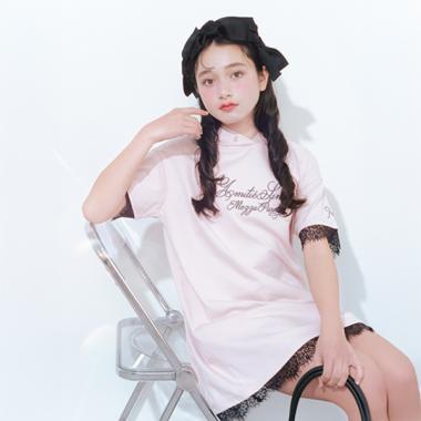 【ニコ☆プチ掲載】【接触冷感】レーストリミングパーカミニワンピース