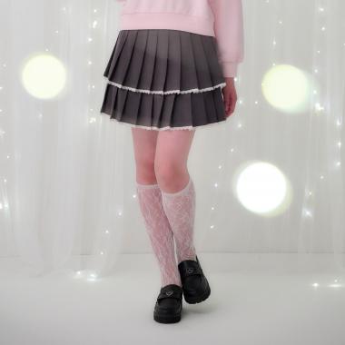 トリムレース2段プリーツスカパン