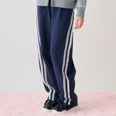 スウェットバレルレッグパンツ