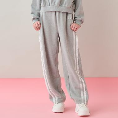 スウェットバレルレッグパンツ