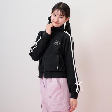 袖リボン配色トラックジャケット