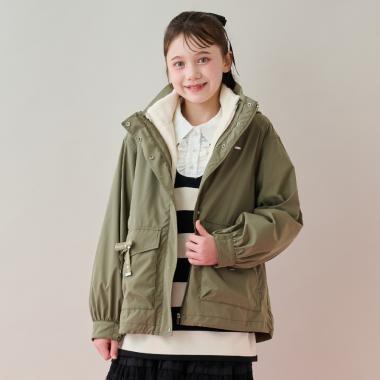 【撥水】ロゴリボン3WAYマウンテンパーカ