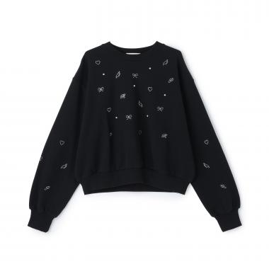 キラキラモチーフトレーナー