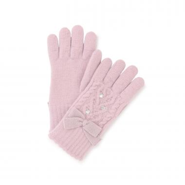 裏起毛リボン手袋