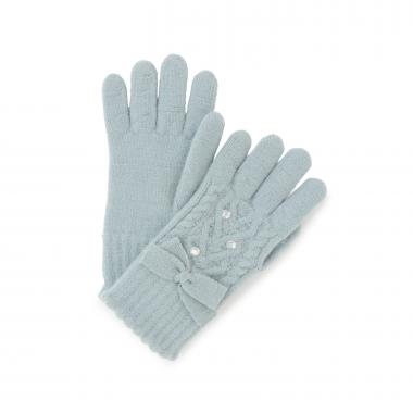 裏起毛リボン手袋