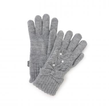 裏起毛リボン手袋