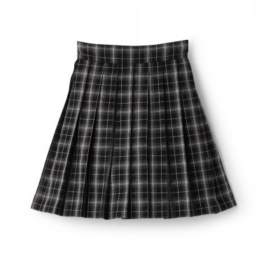 チェックプリーツスカパン