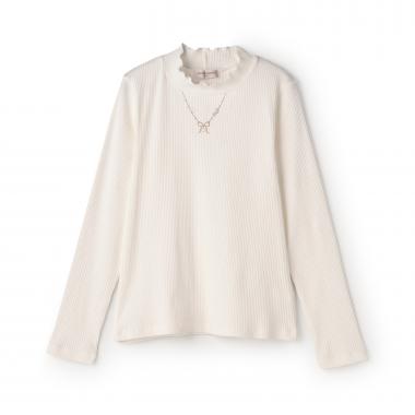 プチハイネック長袖Tシャツ