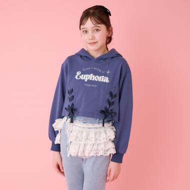 レースアップショート丈パーカ＆タンクトップセット