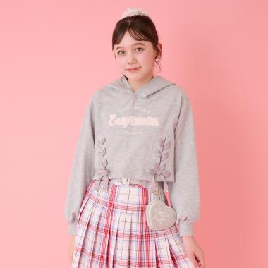 レースアップショート丈パーカ＆タンクトップセット