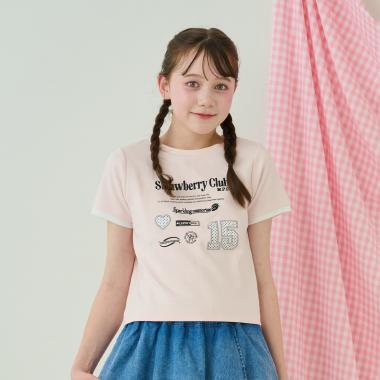 【接触冷感】ドットアップリケTシャツ