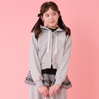 【抗菌防臭】フードきらきらジップパーカ