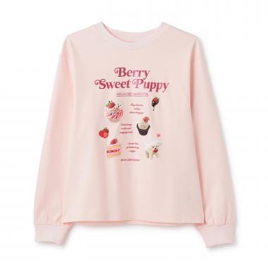 ストロベリーモチーフ長袖Tシャツ