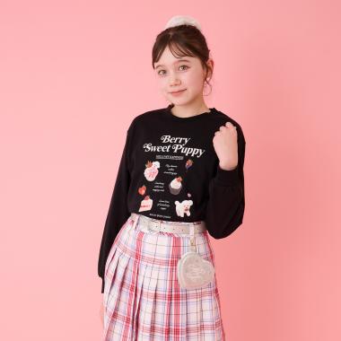 ストロベリーモチーフ長袖Tシャツ