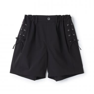 レースアップリボンショートパンツ