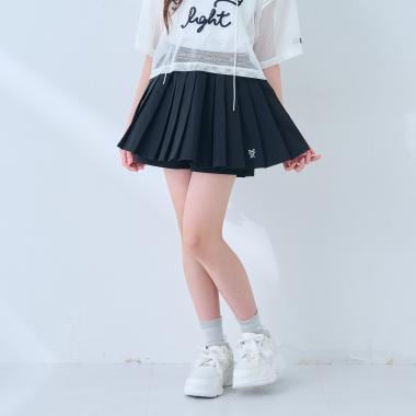 【吸水速乾・耐塩素加工】ウエストリブプリーツショートパンツ