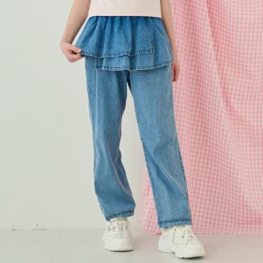 【接触冷感】ペプラムつきイージーパンツ