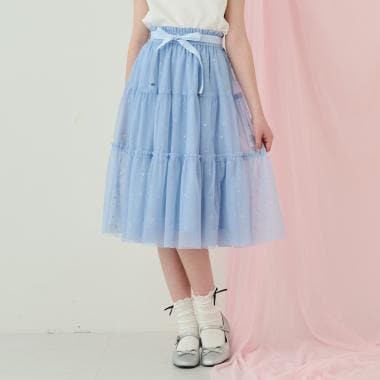 ラメプリントチュールスカート♪
