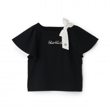【接触冷感】フレアスリーブリボンTシャツ