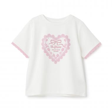トリムレース半袖Tシャツ