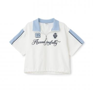 ハーフジップ半袖Tシャツ