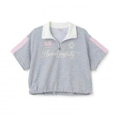 ハーフジップ半袖Tシャツ