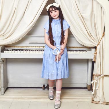 アソート生地プリーツワンピース♪