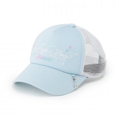 【冷感】STARチャームつきキラキラメッシュキャップ