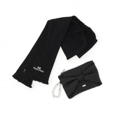 【UVカット・接触冷感】リボンポーチつきアームカバー