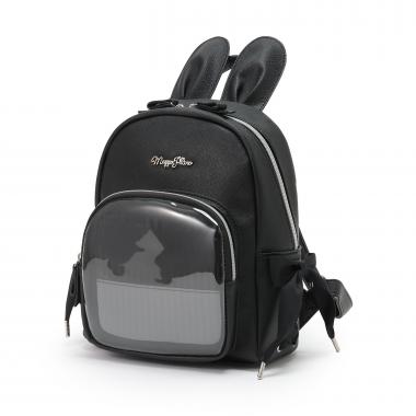 うさ耳レースアップ合皮リュック