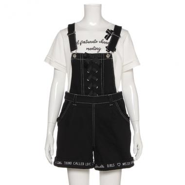 サロペットショートパンツ