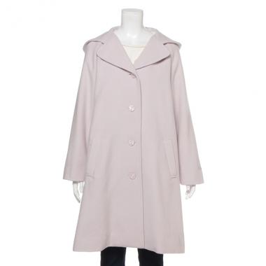 フードつきビッグカラーロングコート