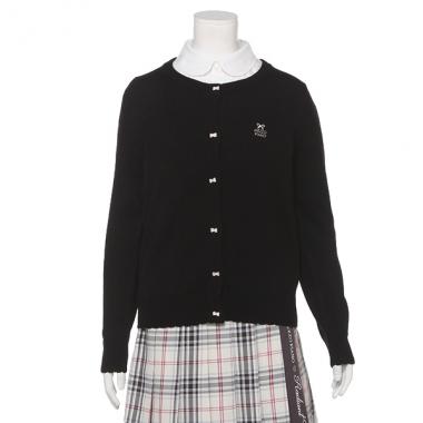 リボンボタンニットカーディガン